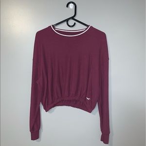 Maroon Hollister Long Sleeve Boyfriend Tee